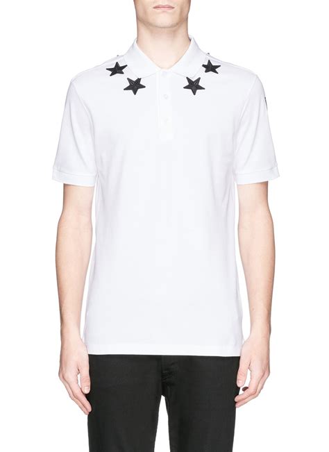 givenchy star appliqué polo shirt